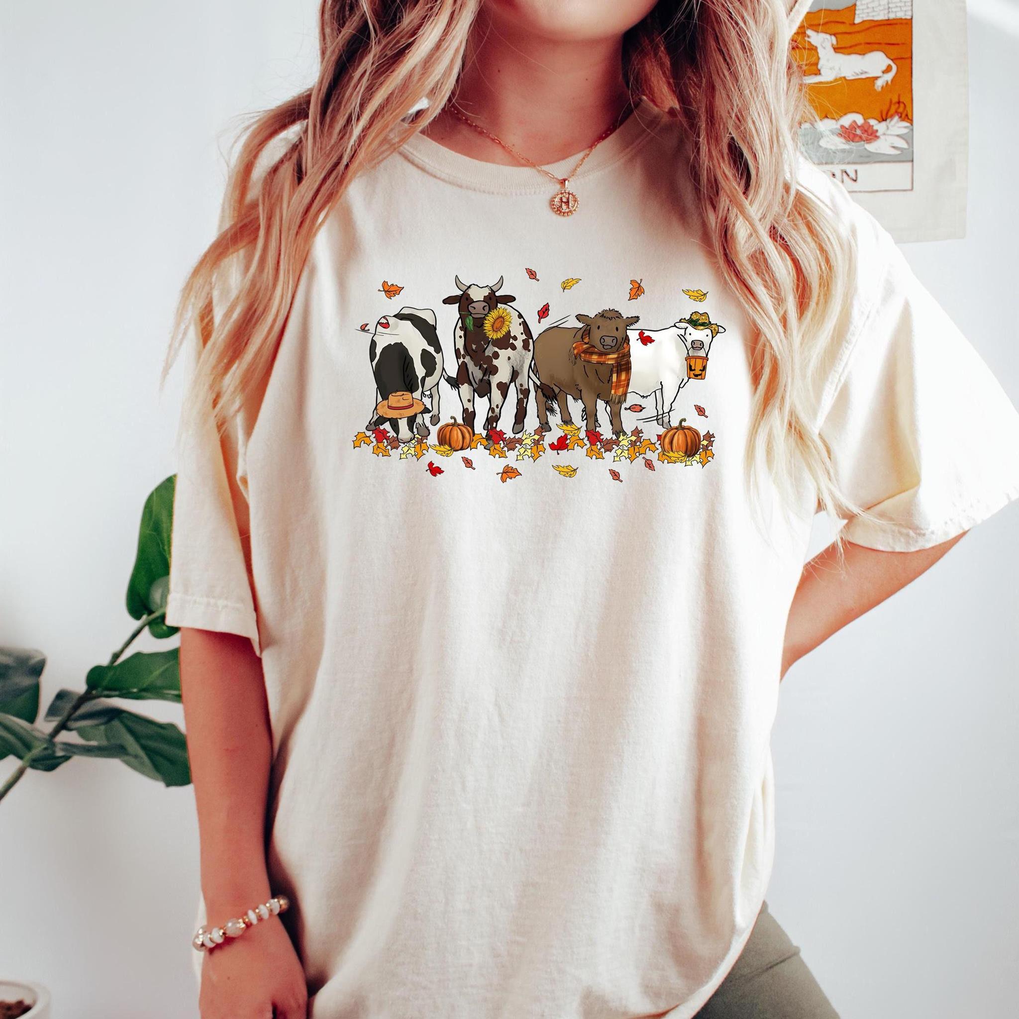 Comfort Colors Ghost Cows Shirt Halloween Cows Shirt Ghost Shirt Cow Lover Gift Funny Halloween Cow T-shirt Halloween Tee