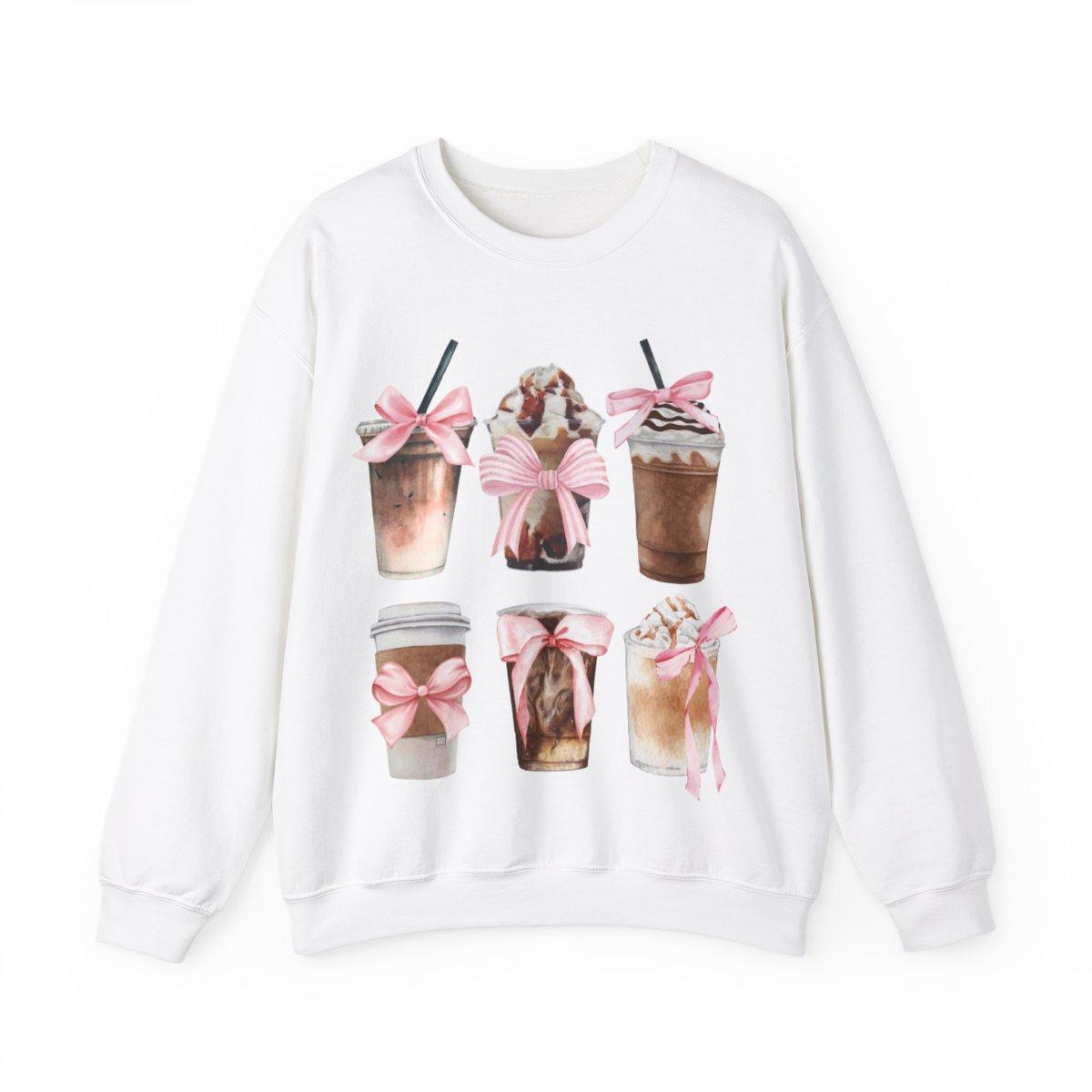 Iced Coffee Sweatshirt Coffee Lover Shirt Coquette Clothing Cute Coffee Crewneck Gift for Girlfriend Leggings Outfit Fabric Womenswear Comfy